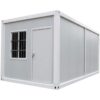 ABRUS Portable 13x20ft Prefab Tiny Home ? Expandable Container House with 3 Bedrooms, Fully Equipped Bathroom, and Kitchen. Foldable Mobile Home for Adults, Available in White/Blue ? Premium & Durable Design