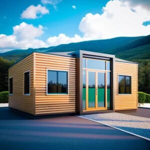 20/40FT Tiny House to Live in,Portable Wooden Prefab House with 2 Bedroom,1 Full Equiped Bathroom and Kitchen, Prefabricated Container House for Adults,Foldable Mobile Home ? Premium & Durable Design
