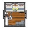 SAA Gray Modern House, 19 x 20 FT, 2 Rooms, 1 Bathroom & 1 Kitchen, Alloy Steel, Foldable Outbuilding ? Light Blue Gray ? Premium & Durable Design - Image 4