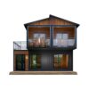 Double-Storey barn Homes 2024 Folding prefab House Expandable Tiny Home for Adults, Portable prefab House with bedrooms, Bathroom, Kitchen | Modular Container Tiny Steel Home Brown Color (40 FT) ? Premium & Durable Design
